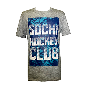 Футболка мужская, серая, SOCHI HOCKEY CLUB