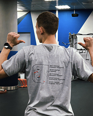 Футболка ХК Сочи Пента-трик, серая