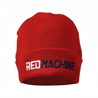 Шапка красная "Red Machine" без помпона