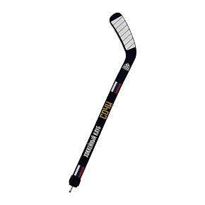 Сувенирная ручка в объемном корпусе из ПВХ – «Хоккейная клюшка»