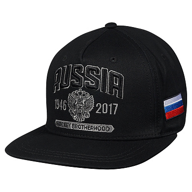 AG0073 Бейсболка черная snapback "Russia Hockey Brotherhood" L/XL